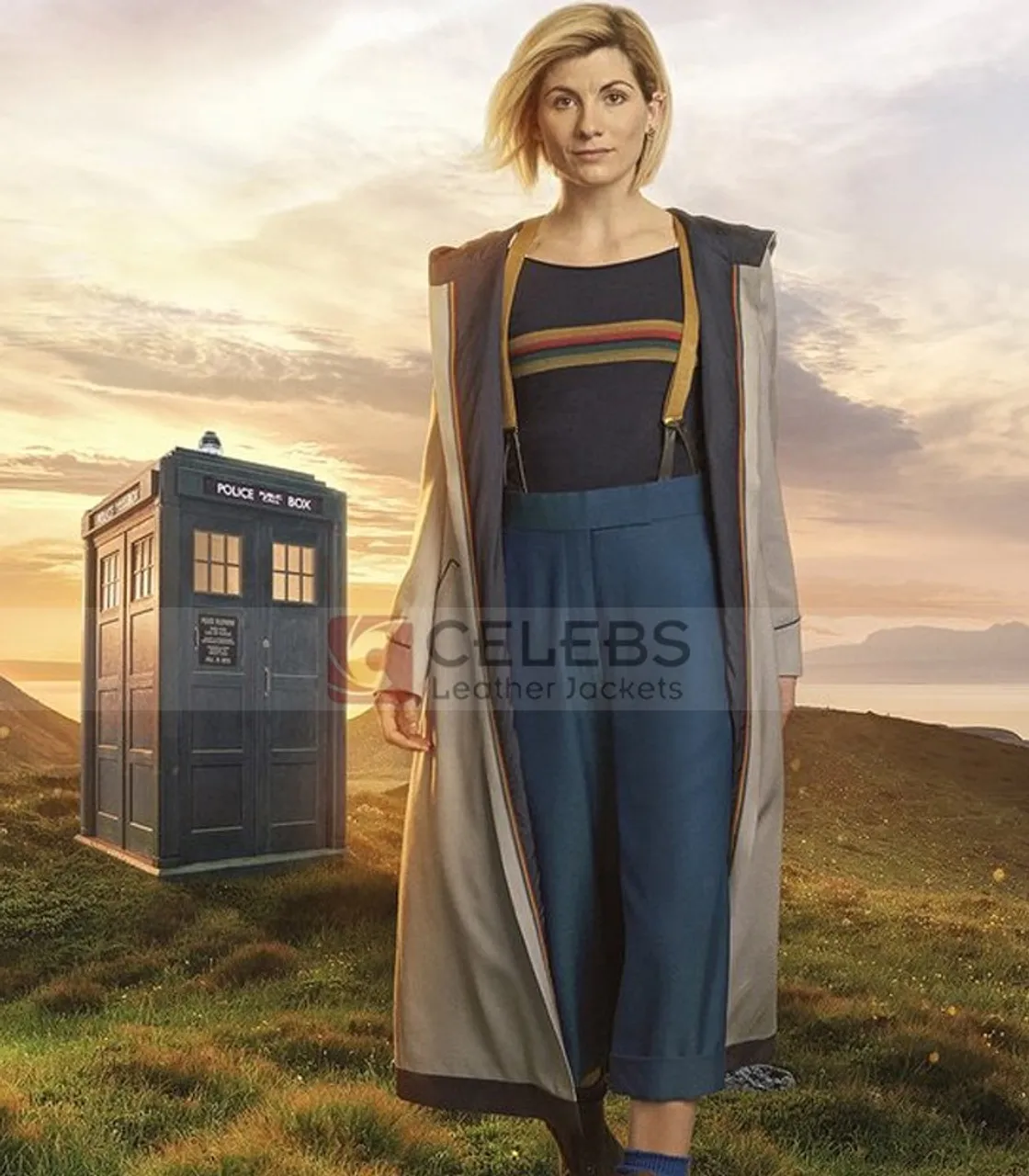 13th Doctor Jodie Whittaker Long Trench Hooded Coat