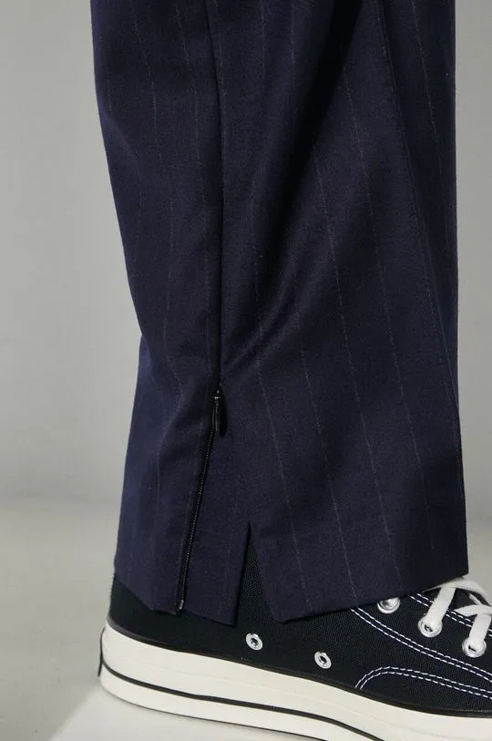 Navy Blue 424 Wool Trousers Straight Leg Pants FF4SMT10BP-TR351.560