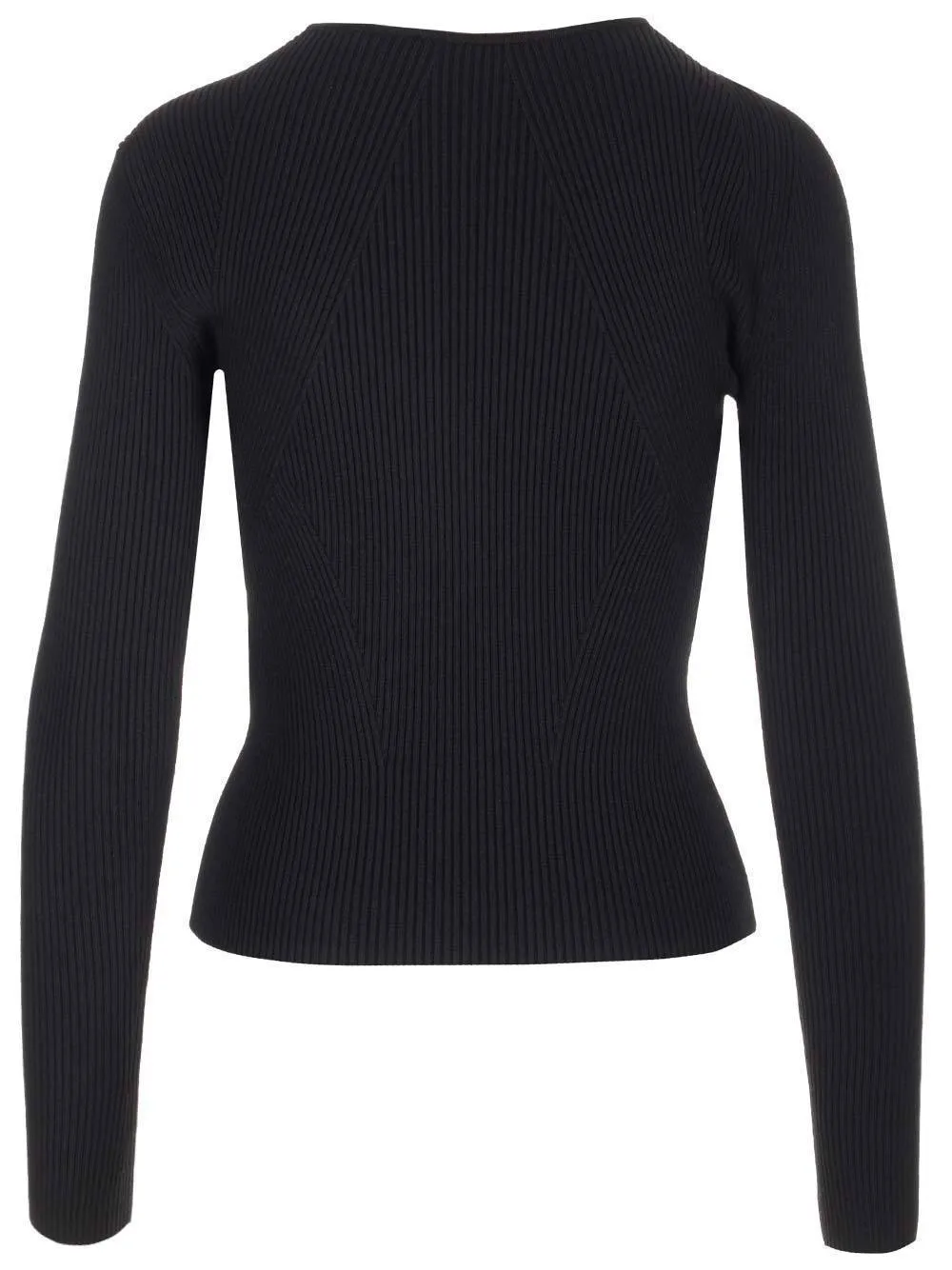 Wool Rib V-Neck Party-Style Top by alexander mcqueen