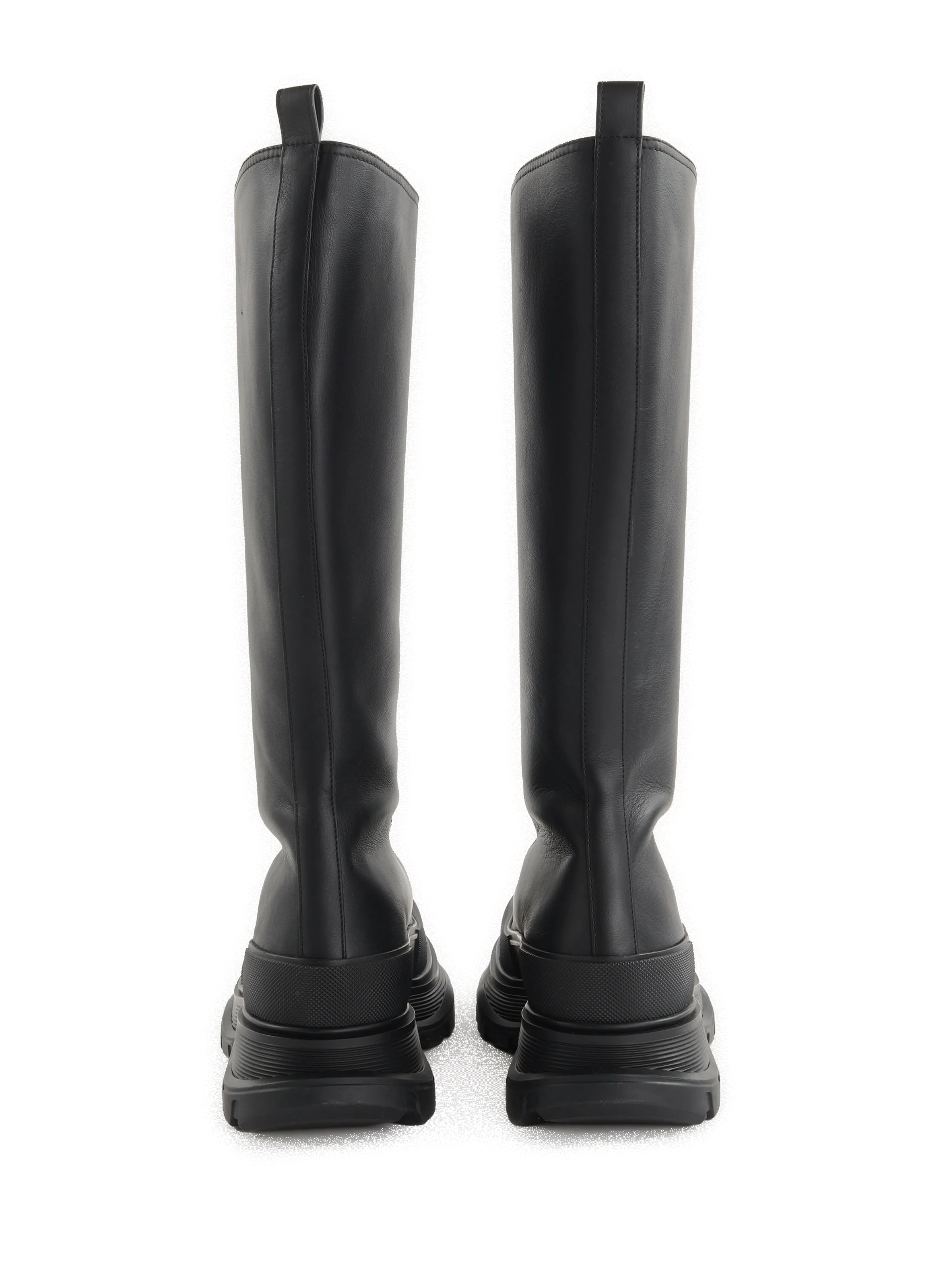 McQueen Leather Boots Black