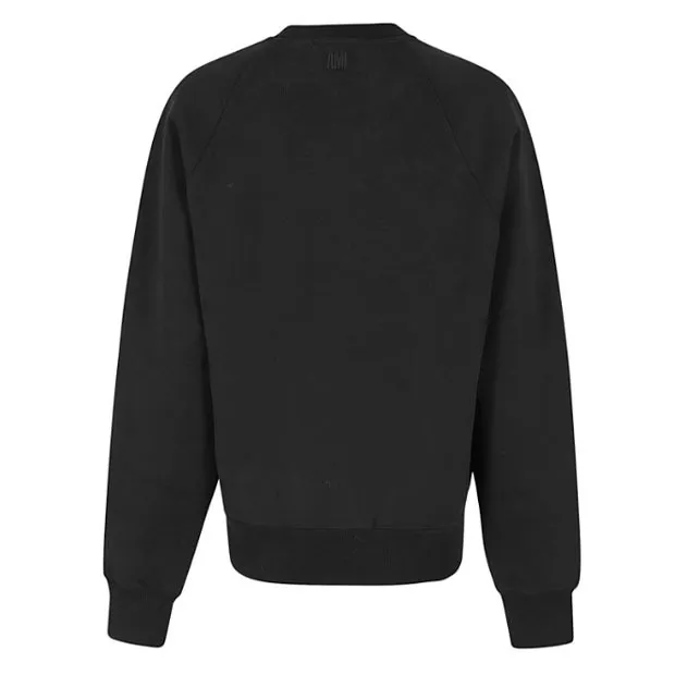 Wool Long Sleeves Plain Logo Crew Neck Heart