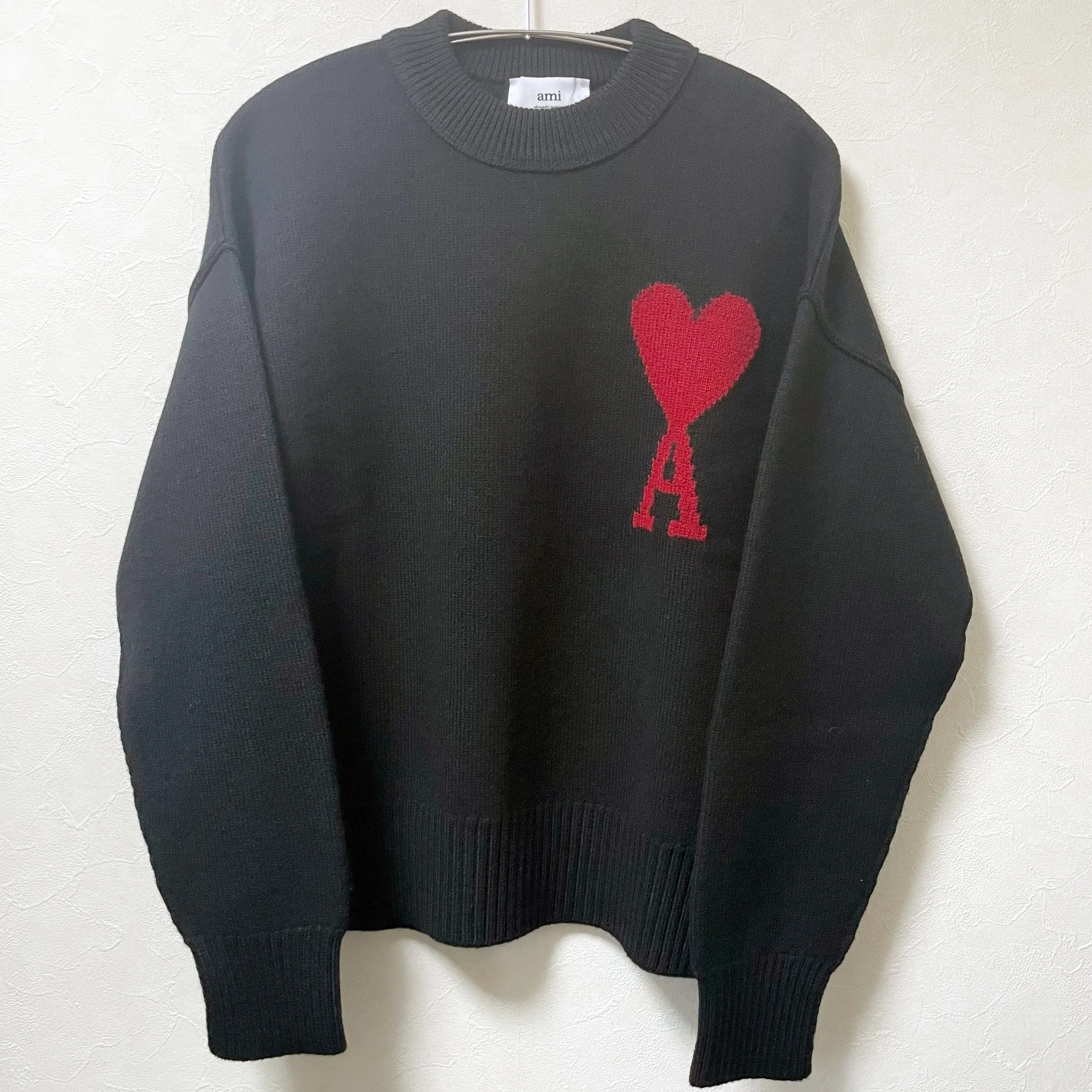 Unisex Wool Long Sleeve Top with Logo by AMI PARIS