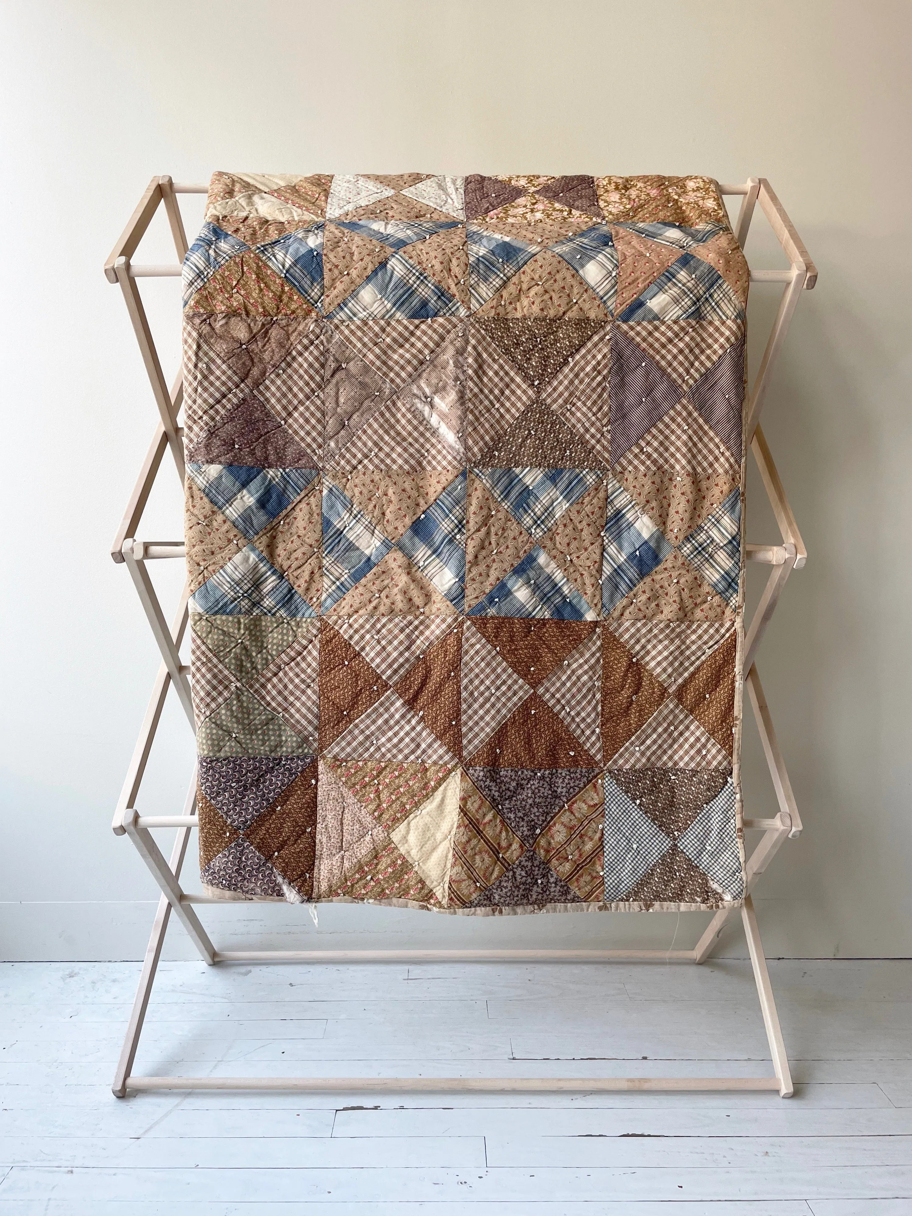 Antique c.1870s Hourglass Quilt