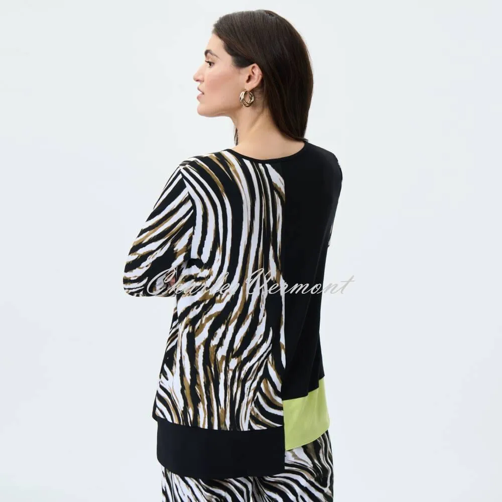 Asymmetrical Animal Print Top