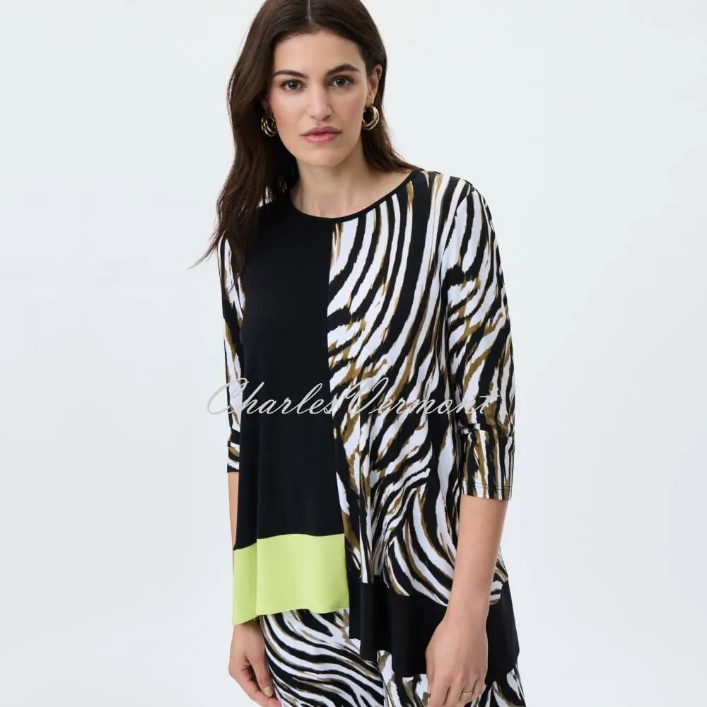 Asymmetrical Animal Print Top