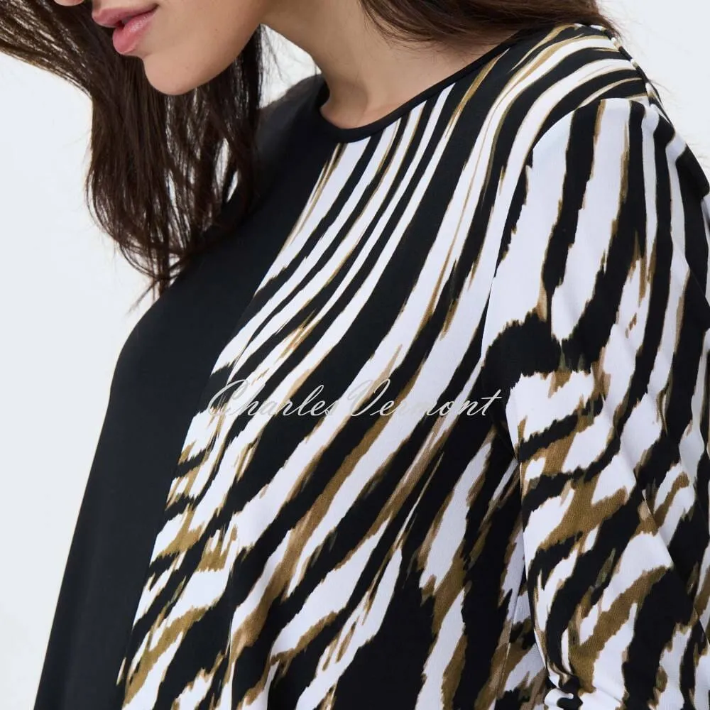 Asymmetrical Animal Print Top