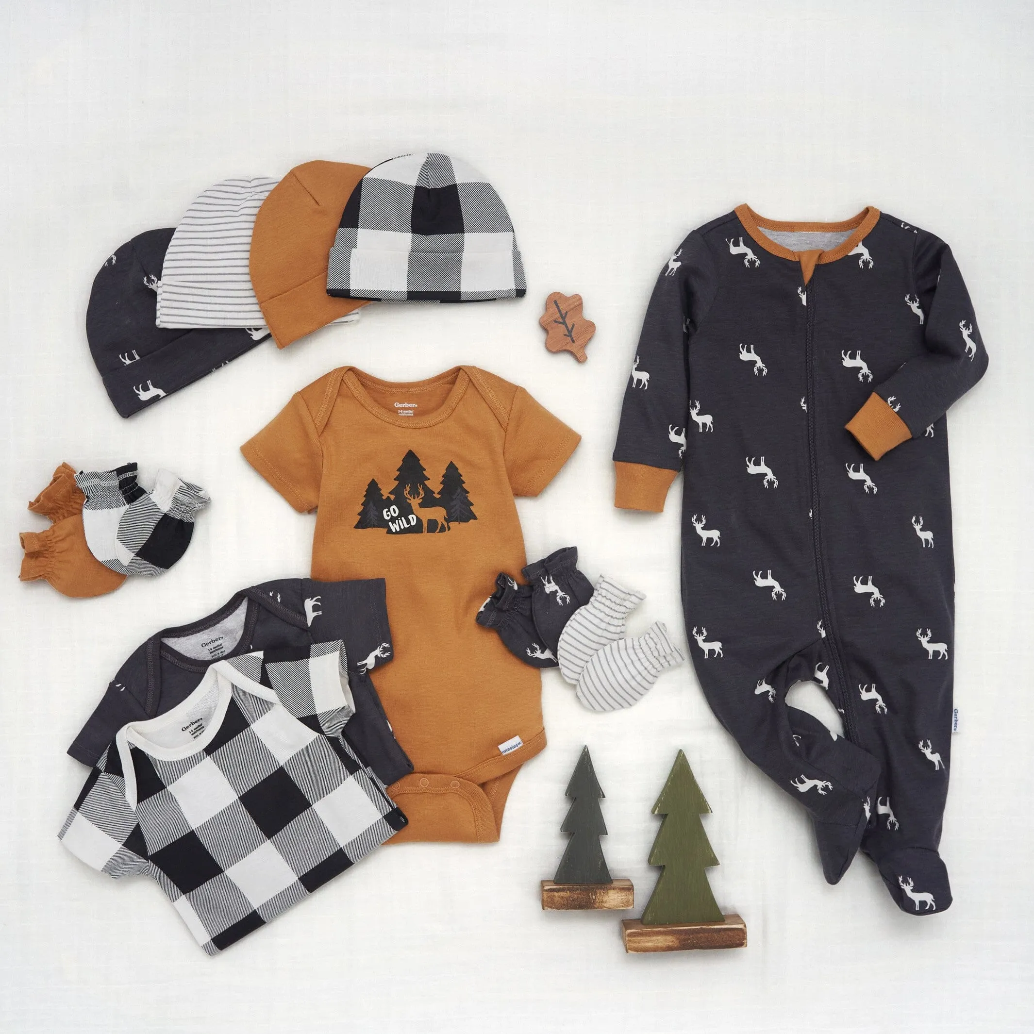 12-Piece Bundle for Baby Boys with Deer Theme