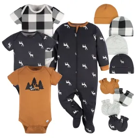 12-Piece Bundle for Baby Boys with Deer Theme