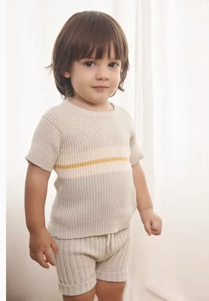 Baby George Top & Knitted Shorts Set by Tun Tun