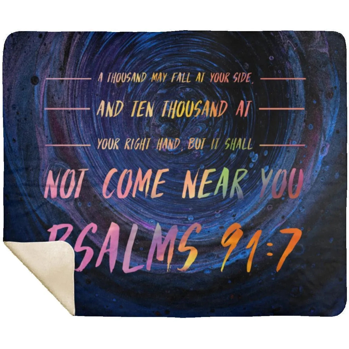 Premium Mink Sherpa Blanket with Philippians 4:13, Christ Strengthens Me, in Design 2