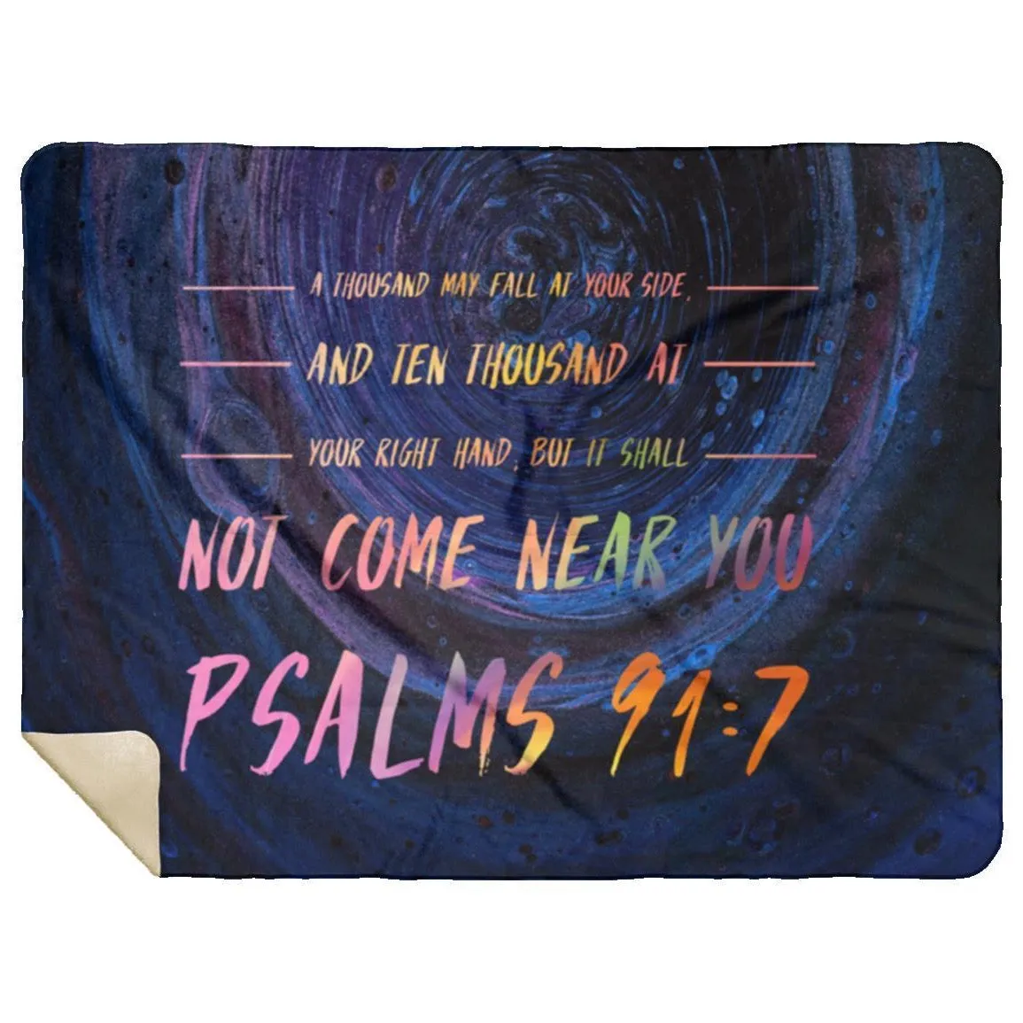 Premium Mink Sherpa Blanket with Philippians 4:13, Christ Strengthens Me, in Design 2