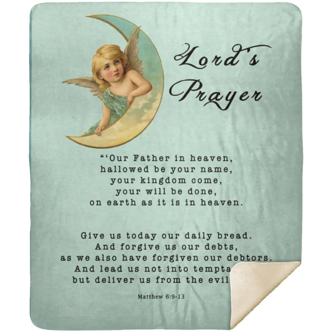 Bible Verses Blanket Lord's Prayer Matthew 6:9-13 Angel 1