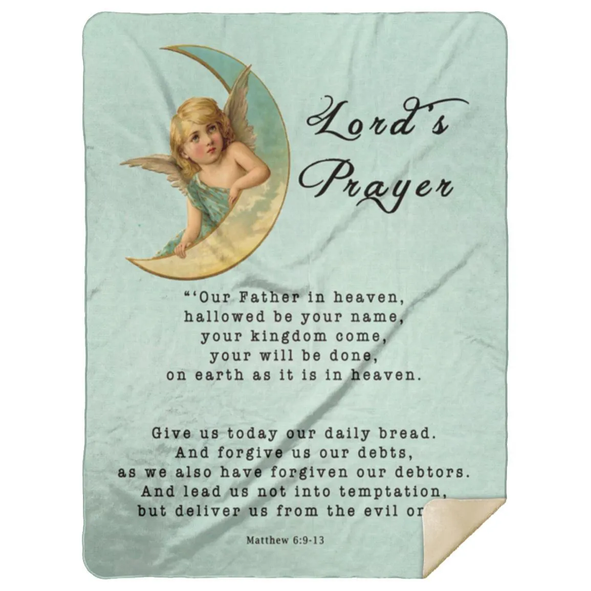 Bible Verses Blanket Lord's Prayer Matthew 6:9-13 Angel 1