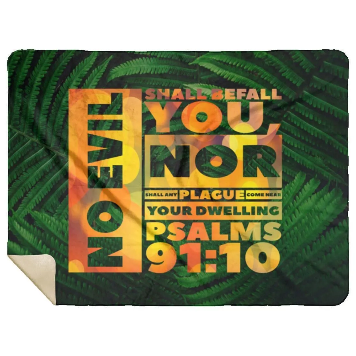 Bible Verse Sherpa Blanket - Lord's Prayer - Matthew 6:9-13 - Lamp 1 Design