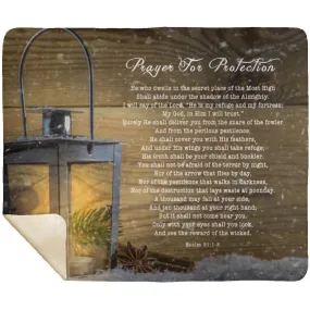 Bible Verse Sherpa Blanket - Psalm 23:1-6 - Provision & Protection Prayer - Butterfly 3 Design