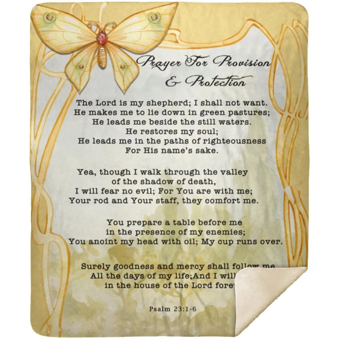 Scripture Blanket - Psalm 91:10 - Design 1