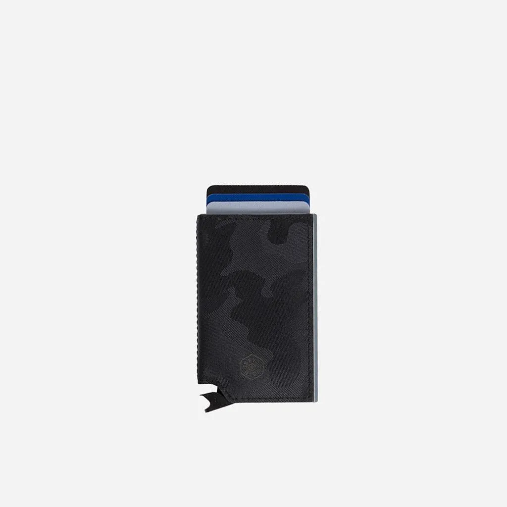 Black Camo Slim Card Slide Wallet