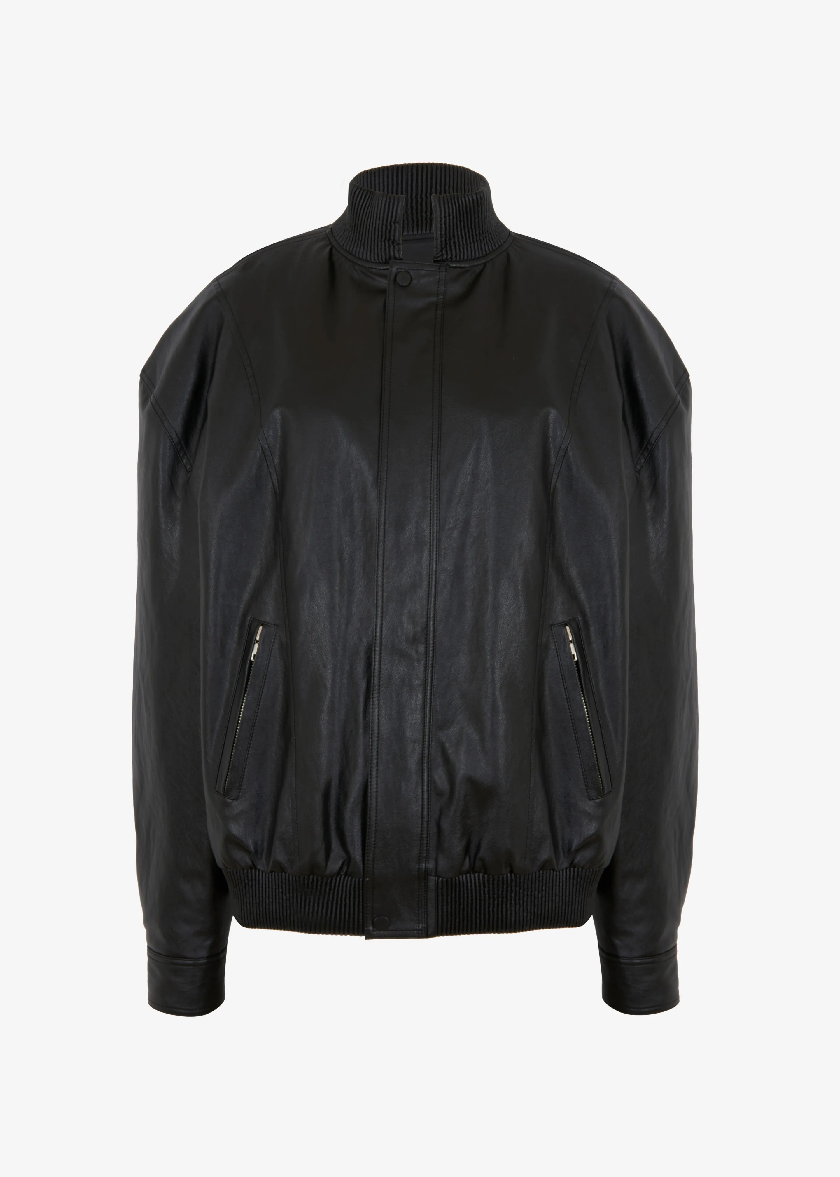 Black Faux Leather Jacket Jude