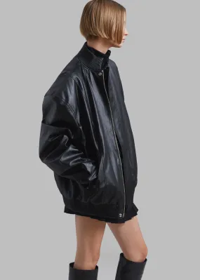 Black Faux Leather Jacket Jude