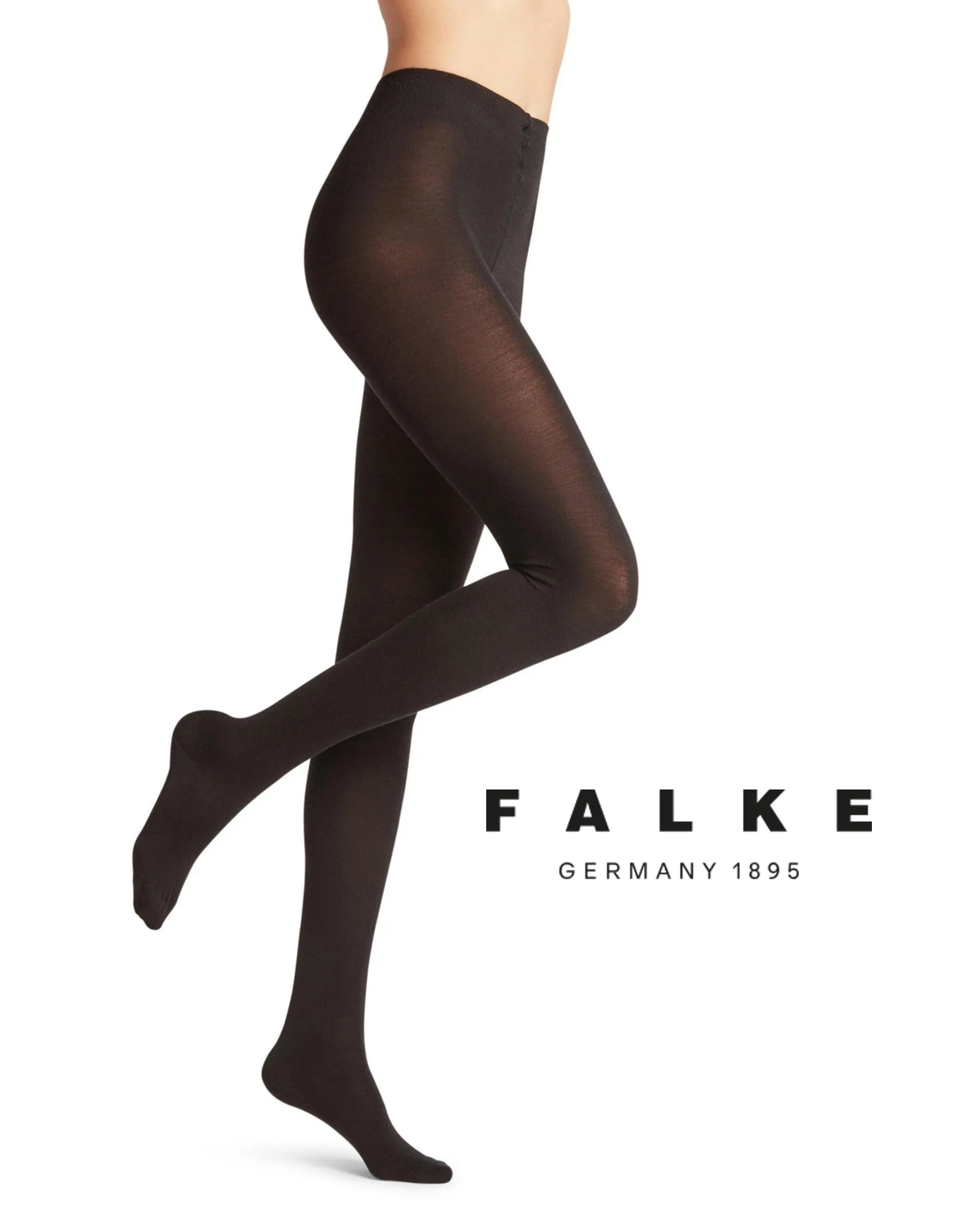 Black Merino Wool Tights by Falke