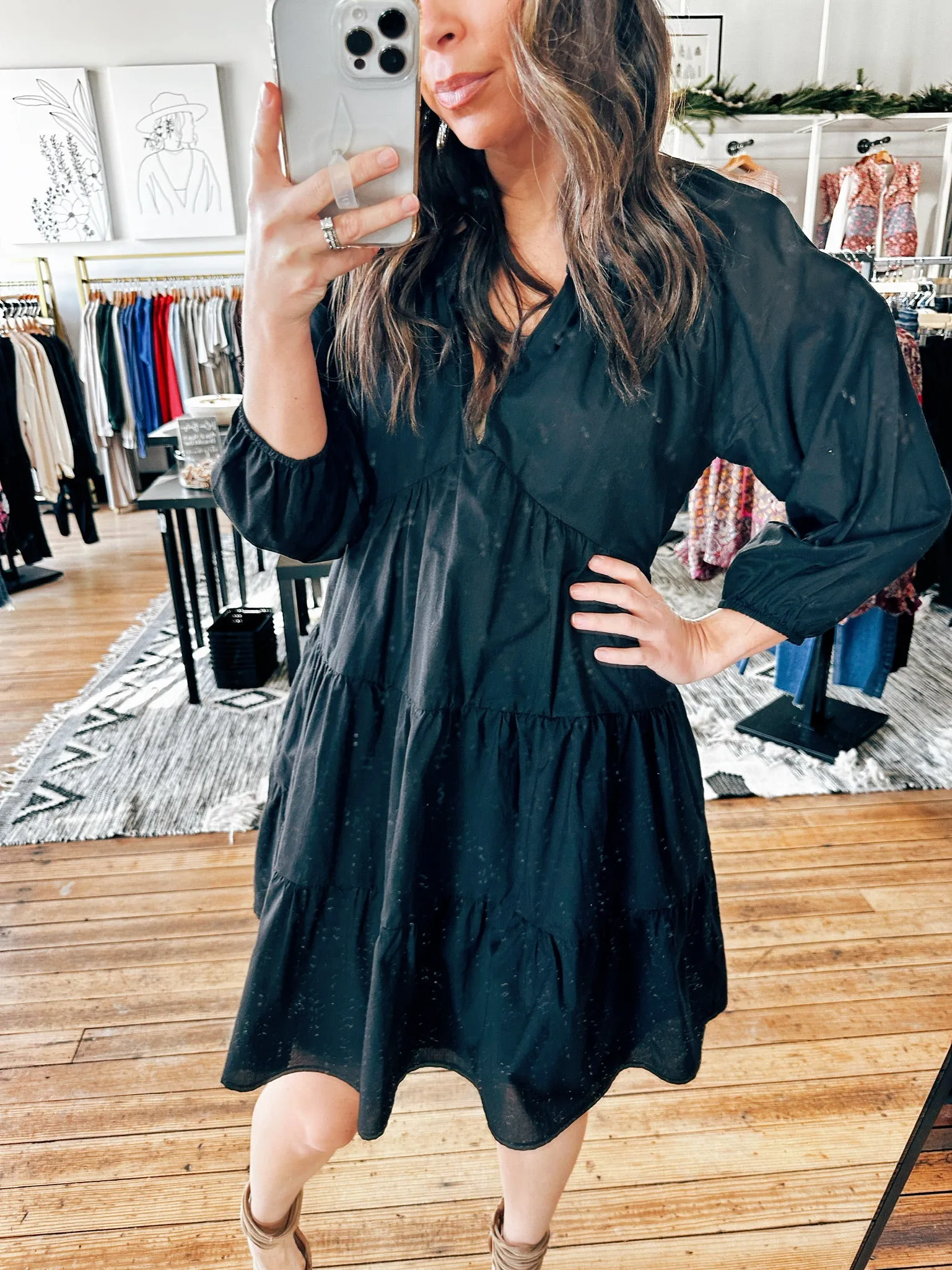 Black Tiered Dress