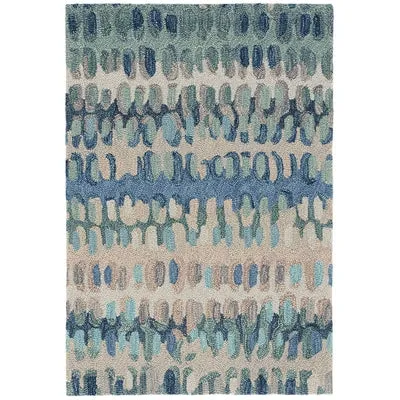 Blue Paint Chip Rug 2'x3'