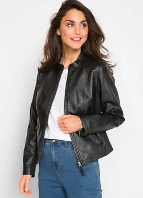 Faux Leather Jacket by bonprix