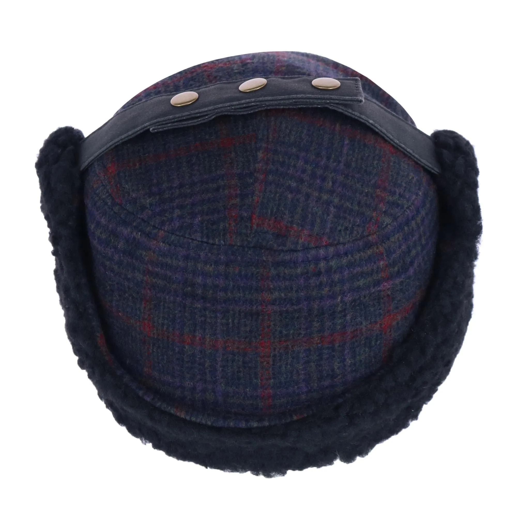 Warm Houndstooth Cap with Fleece Lining