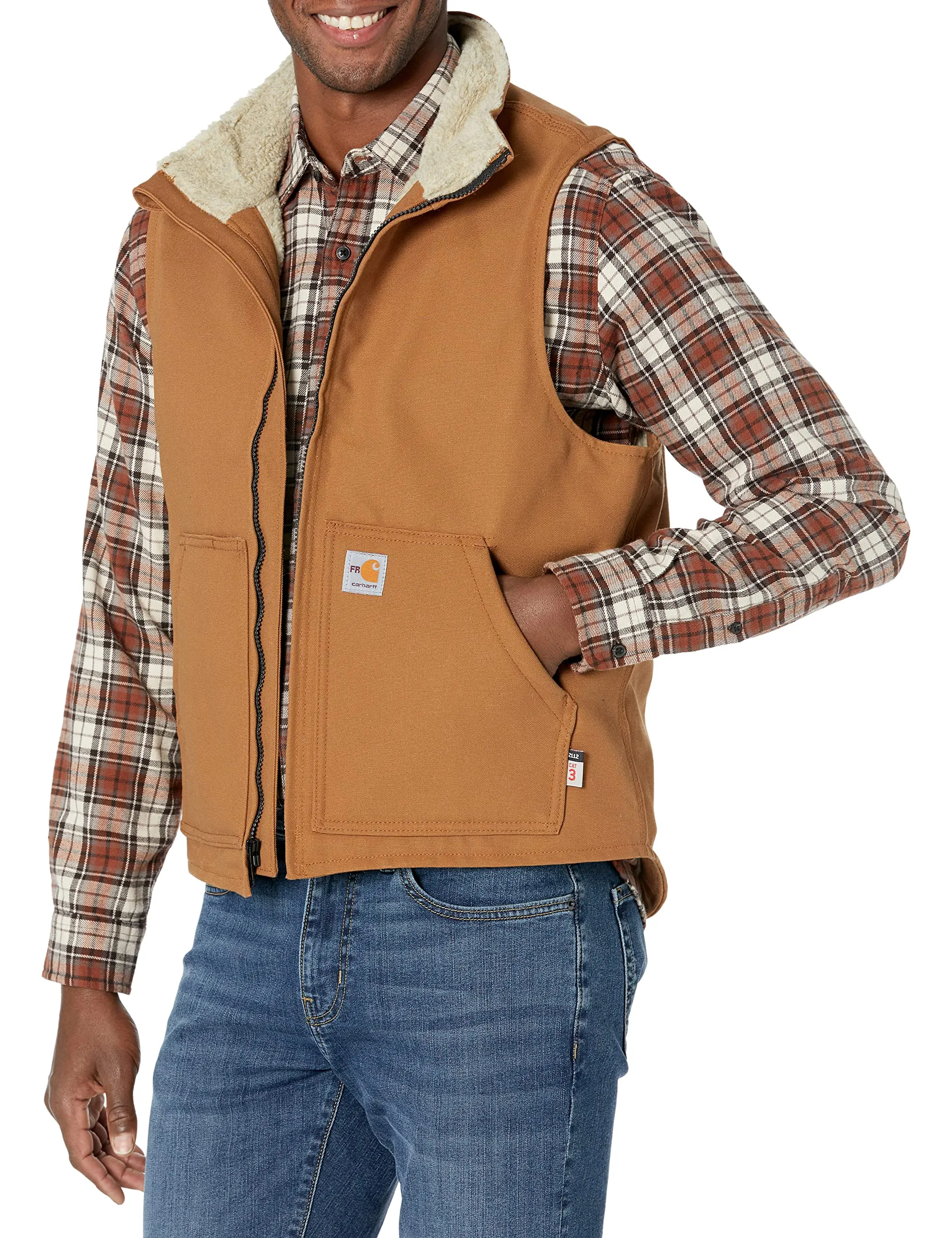 Carhartt 104981 Men's Flame Resistant Relaxed Fit Sherpa-Lined Vest