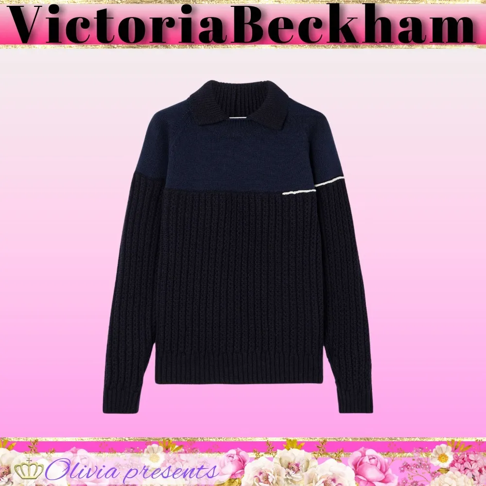 Wool Long Sleeves with Casual and Office Style Elegance by Victoria Beckham