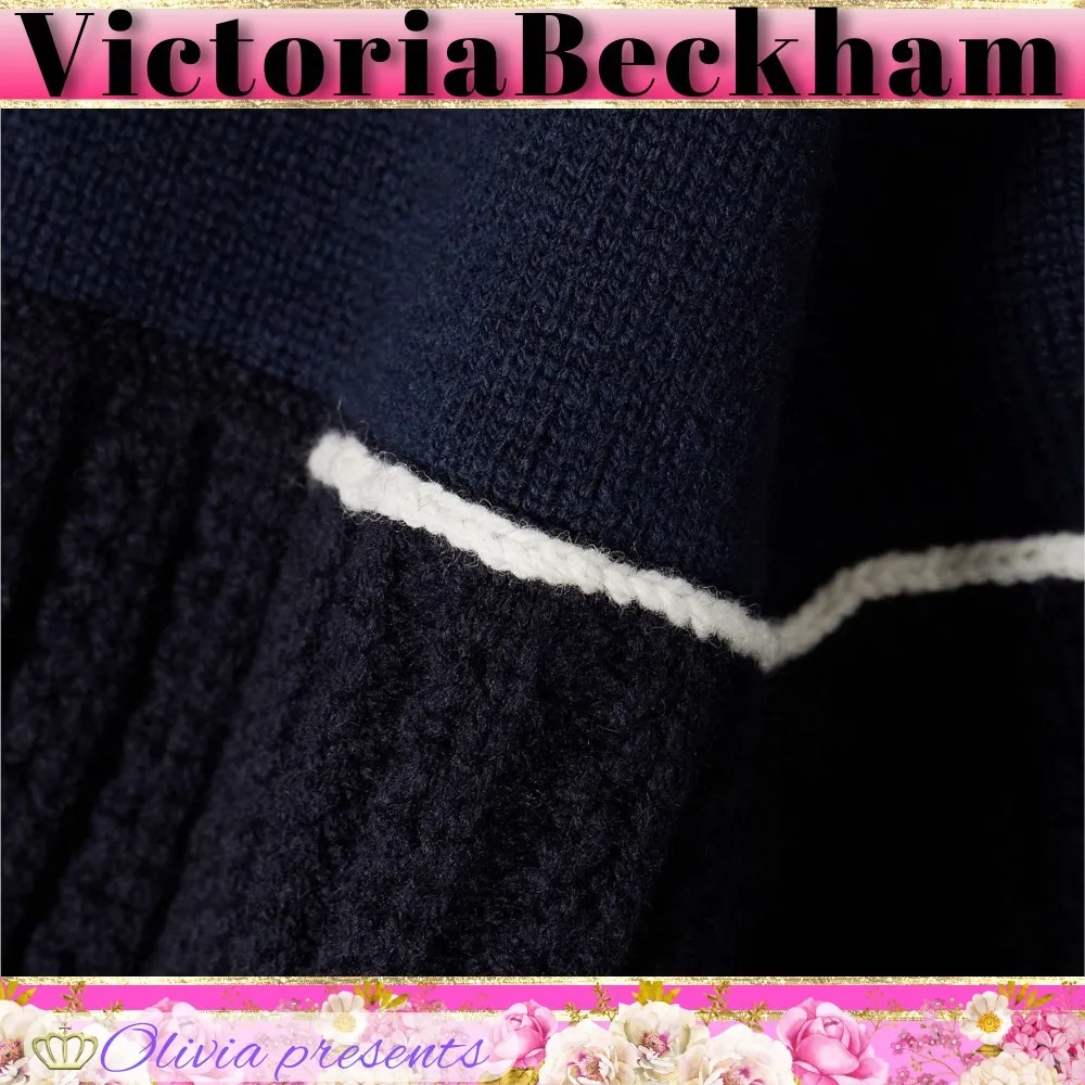 Wool Long Sleeves with Casual and Office Style Elegance by Victoria Beckham