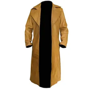 Gambit Brown Leather Trench Coat