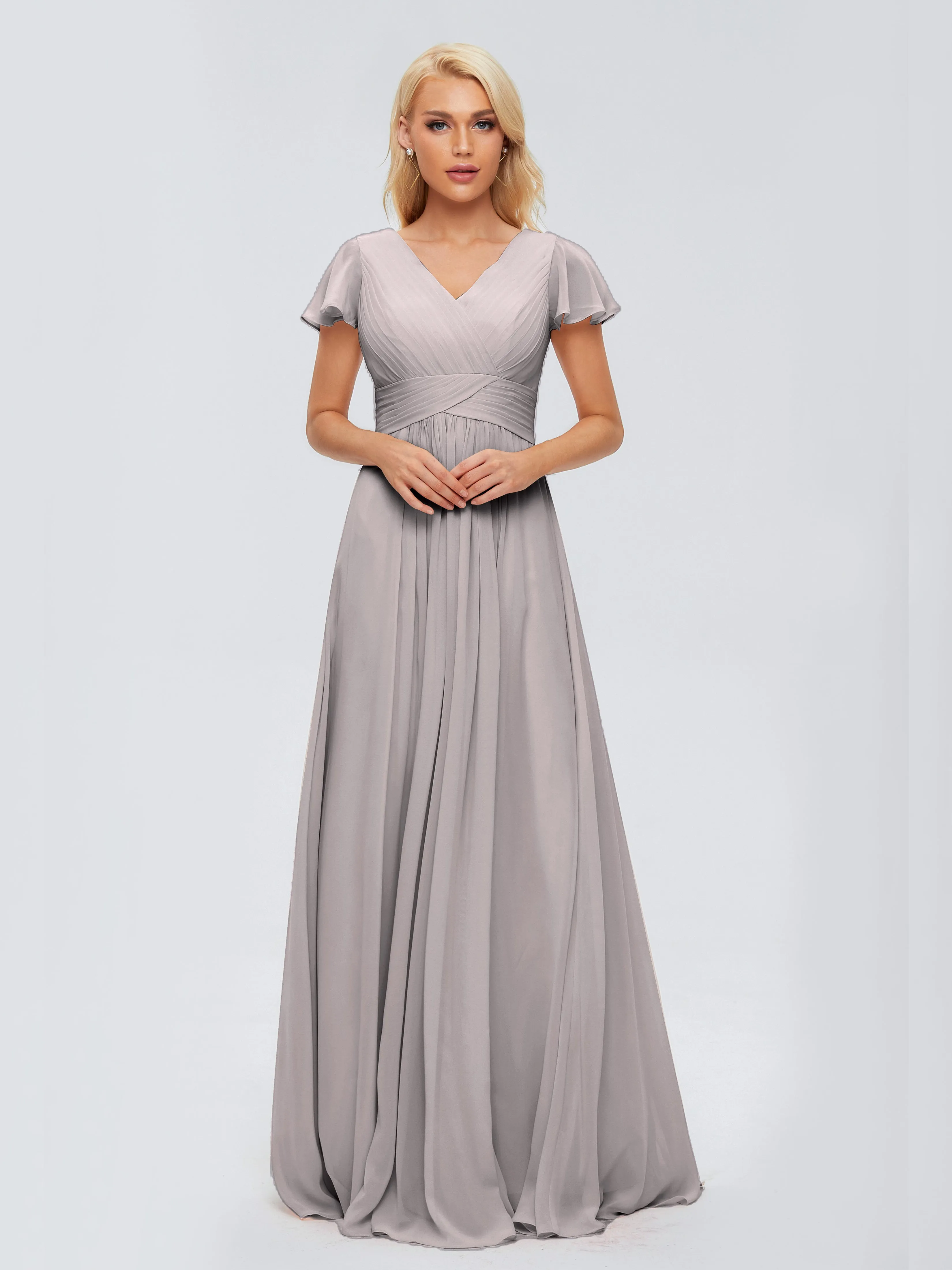 Lace Halter Open Back Chiffon Bridesmaid Dresses in PEACOCK