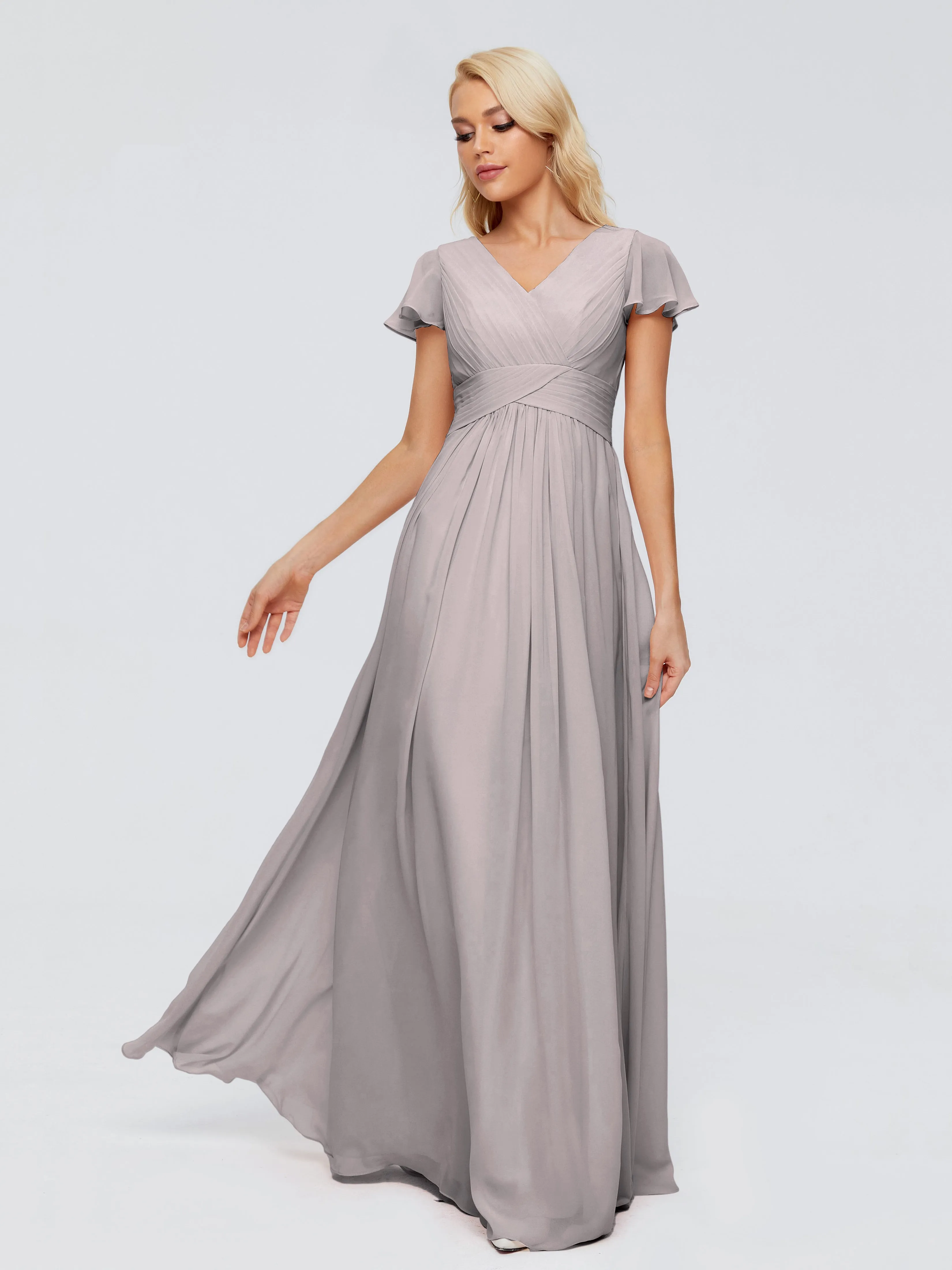 Lace Halter Open Back Chiffon Bridesmaid Dresses in PEACOCK