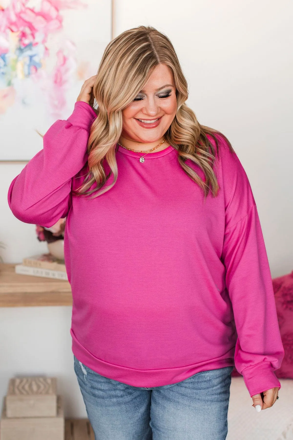 Fuchsia Knit Top - Loving Memories