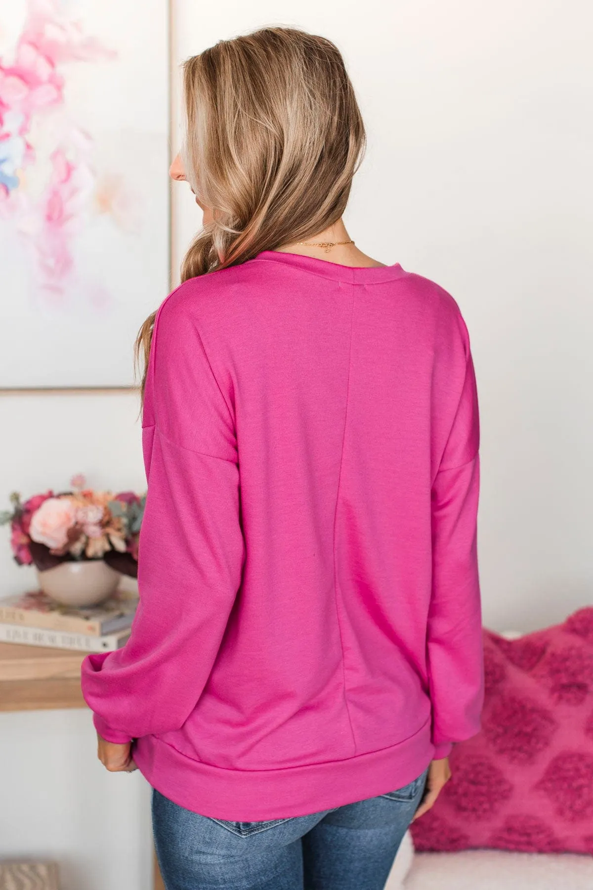 Fuchsia Knit Top - Loving Memories