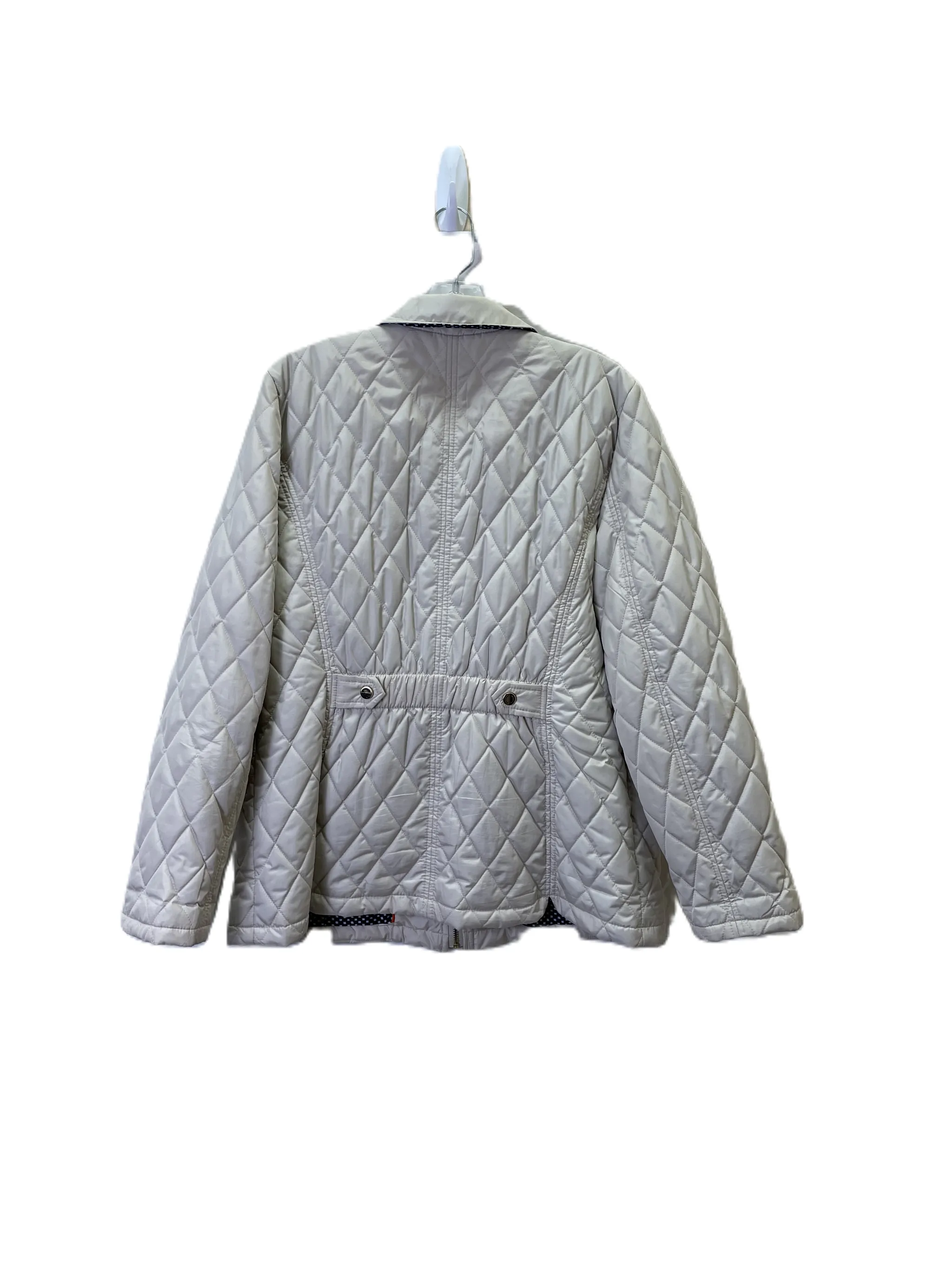 Taupe quilted puffer jacket by Charter Club, Size L