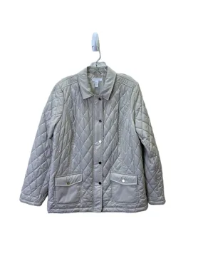 Taupe quilted puffer jacket by Charter Club, Size L