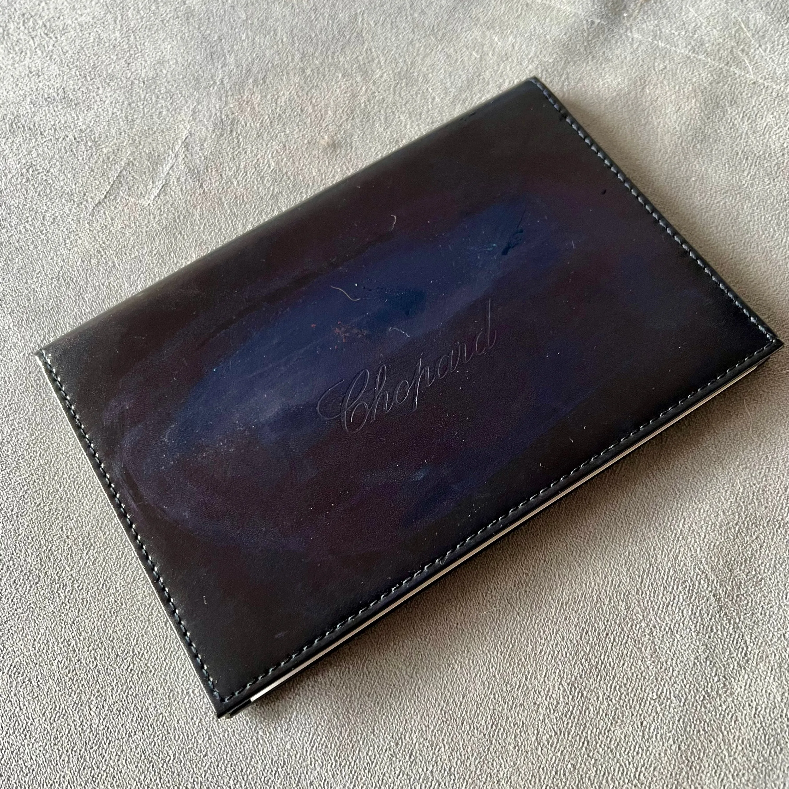 CHOPARD Blue Faux Leather Documents Folder + Certificate