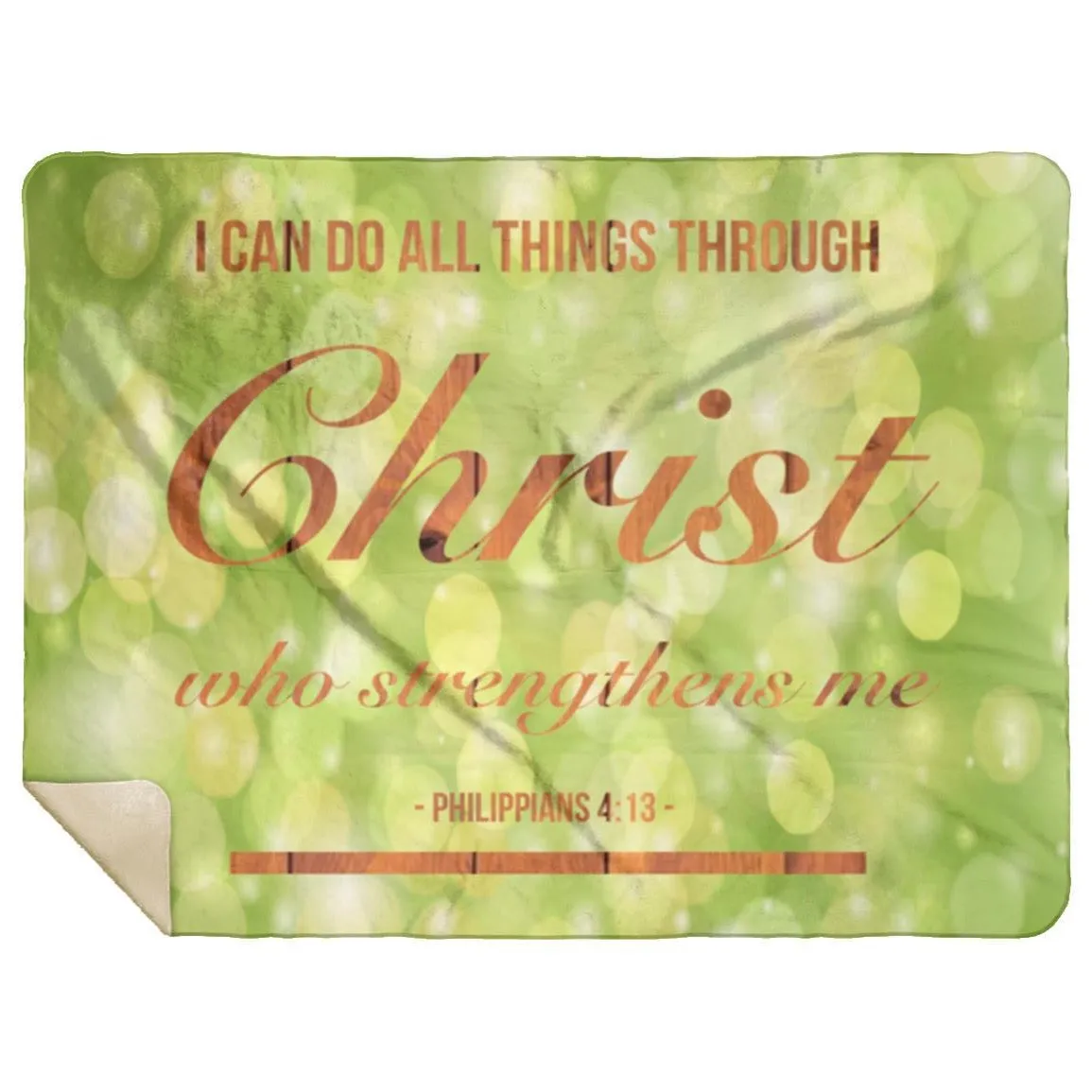 Bible Verses Blanket Christ Strengthens Me Philippians 4:13 Design 2