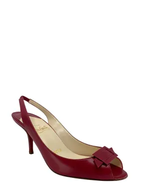 Stylish Christian Louboutin Leather Slingback in Size 7