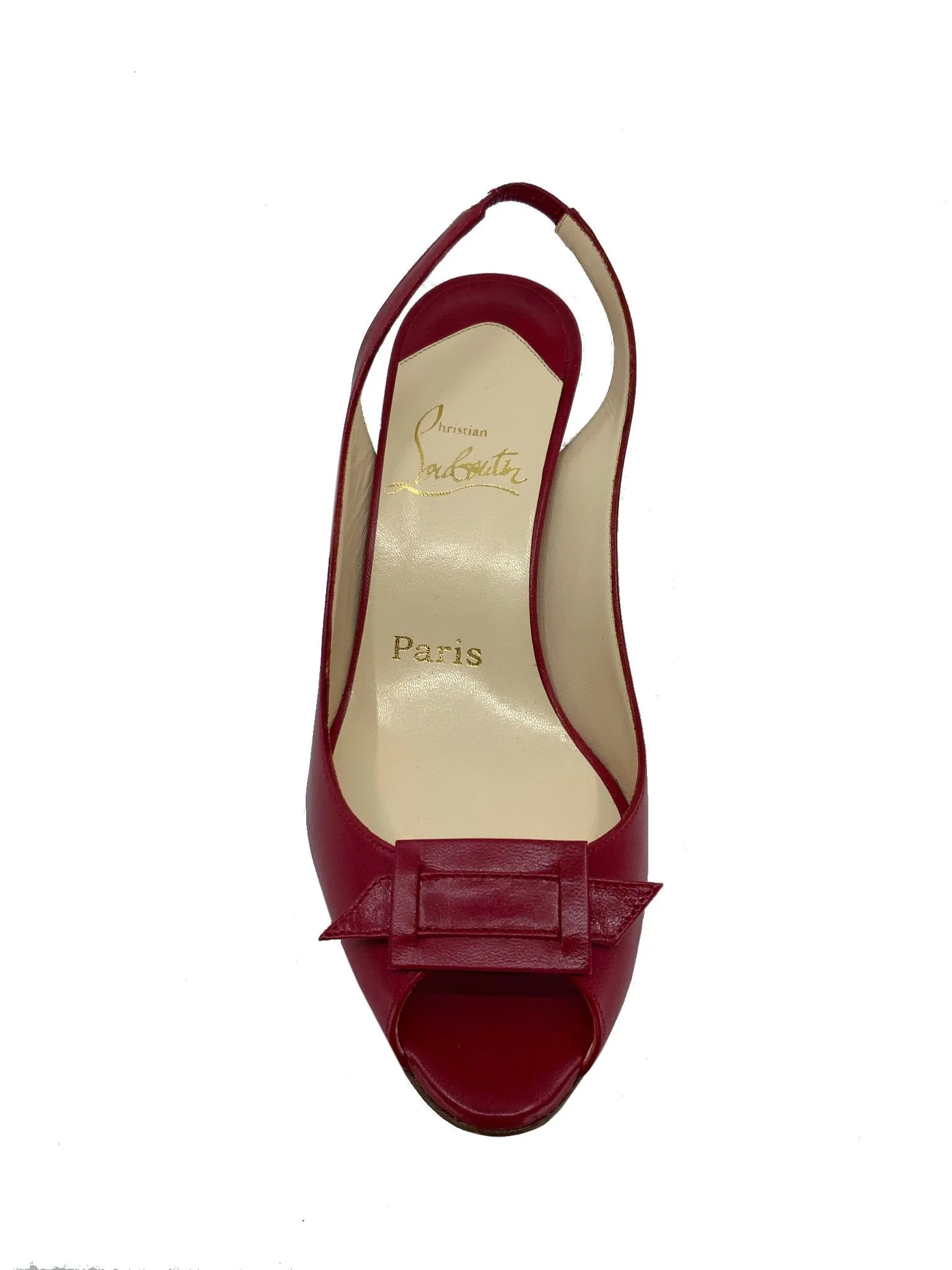 Stylish Christian Louboutin Leather Slingback in Size 7