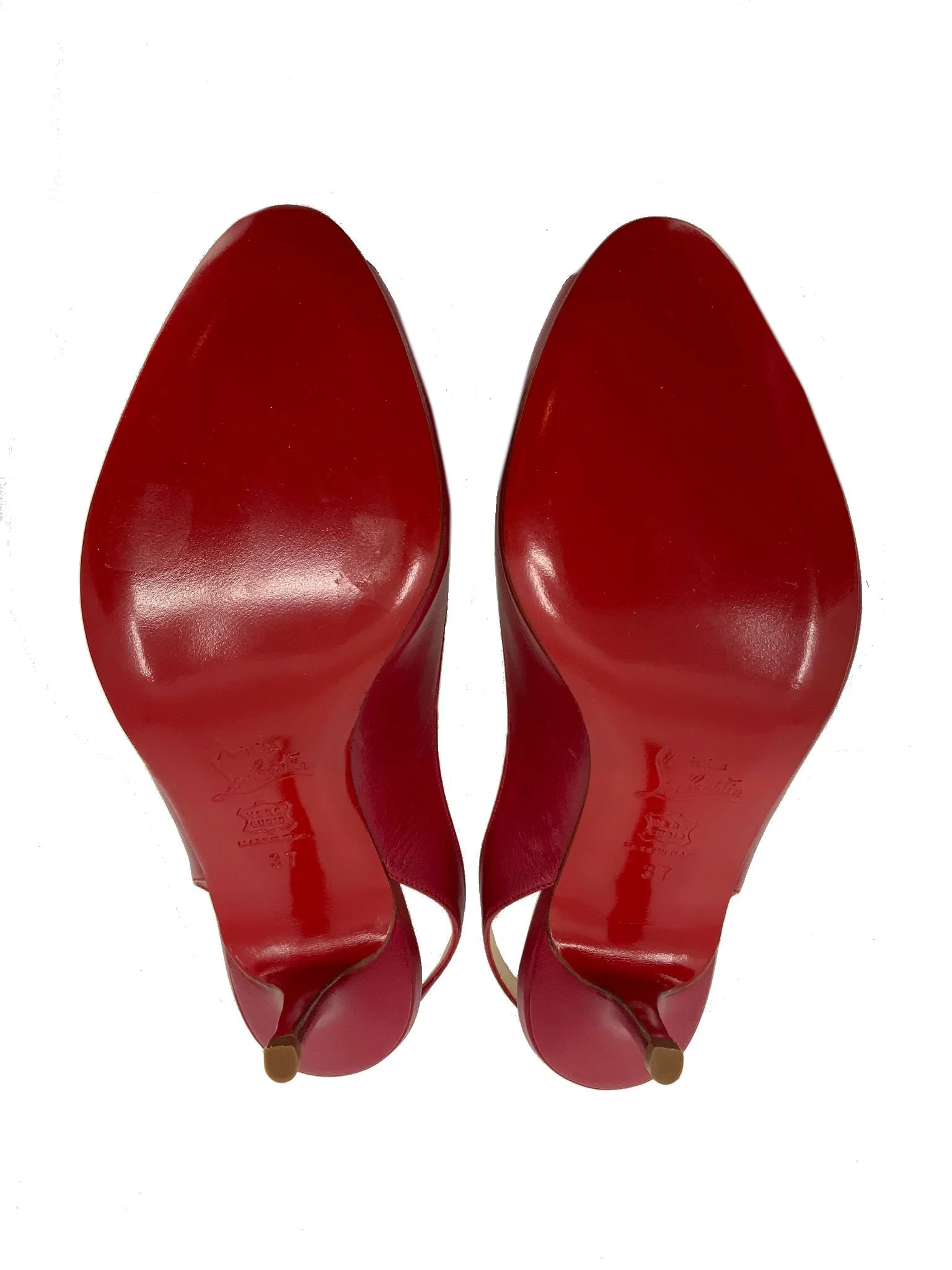 Stylish Christian Louboutin Leather Slingback in Size 7