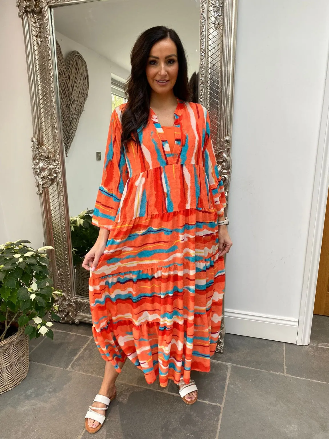 Bright Printed Maxi Dress Rosie