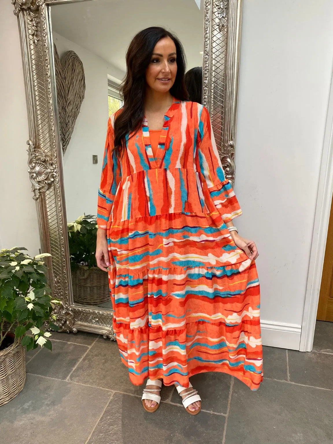 Bright Printed Maxi Dress Rosie