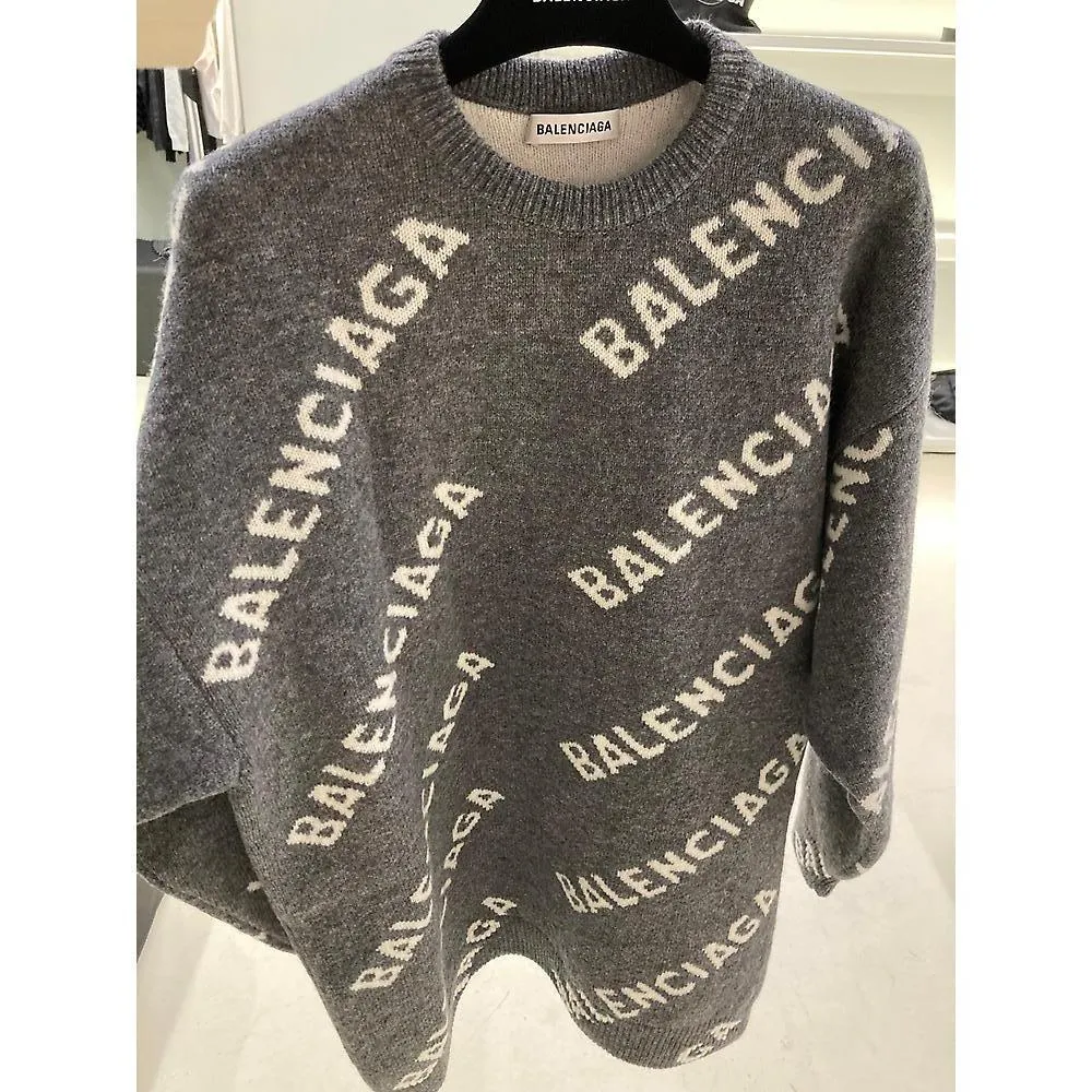 Casual Unisex Wool Street Style Long Sleeves with Crew Neck by BALENCIAGA