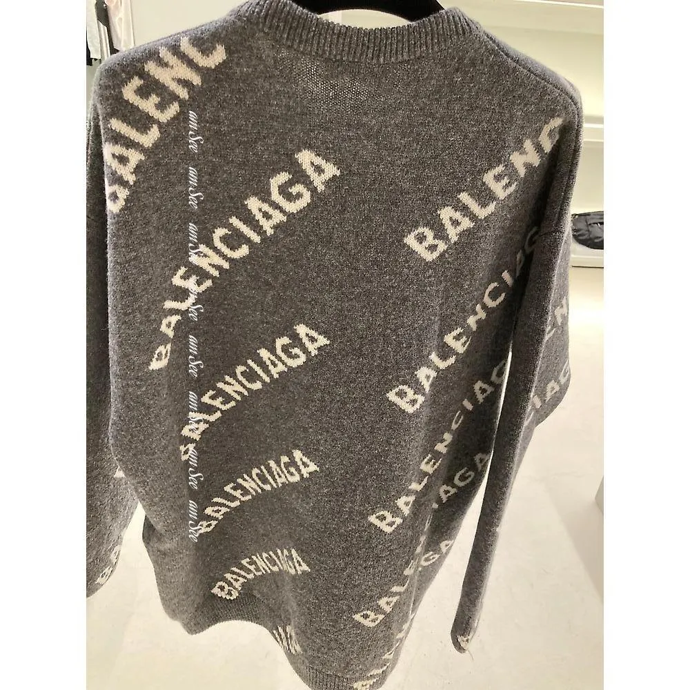 Casual Unisex Wool Street Style Long Sleeves with Crew Neck by BALENCIAGA