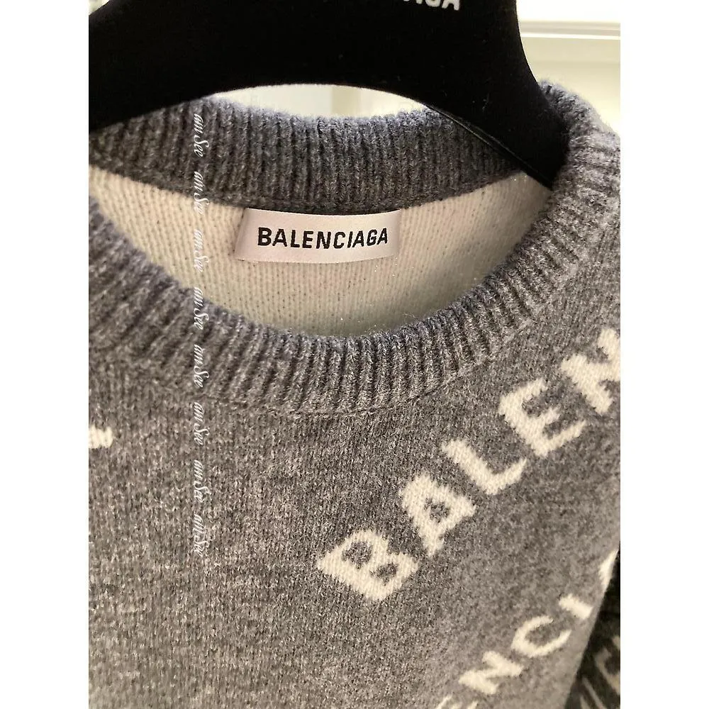 Casual Unisex Wool Street Style Long Sleeves with Crew Neck by BALENCIAGA