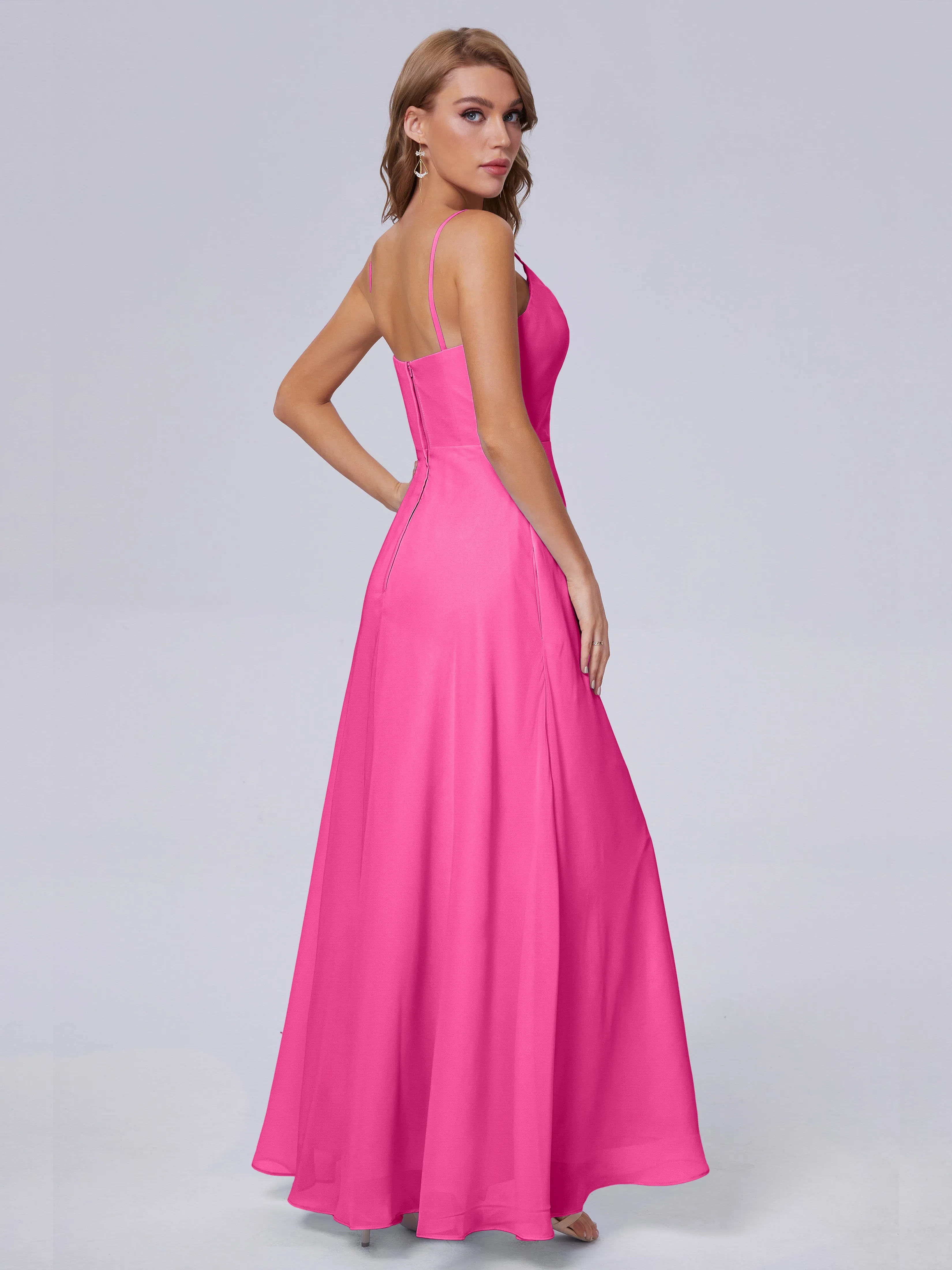 Reese Cute Spaghetti Strap Chiffon Bridesmaid Dress