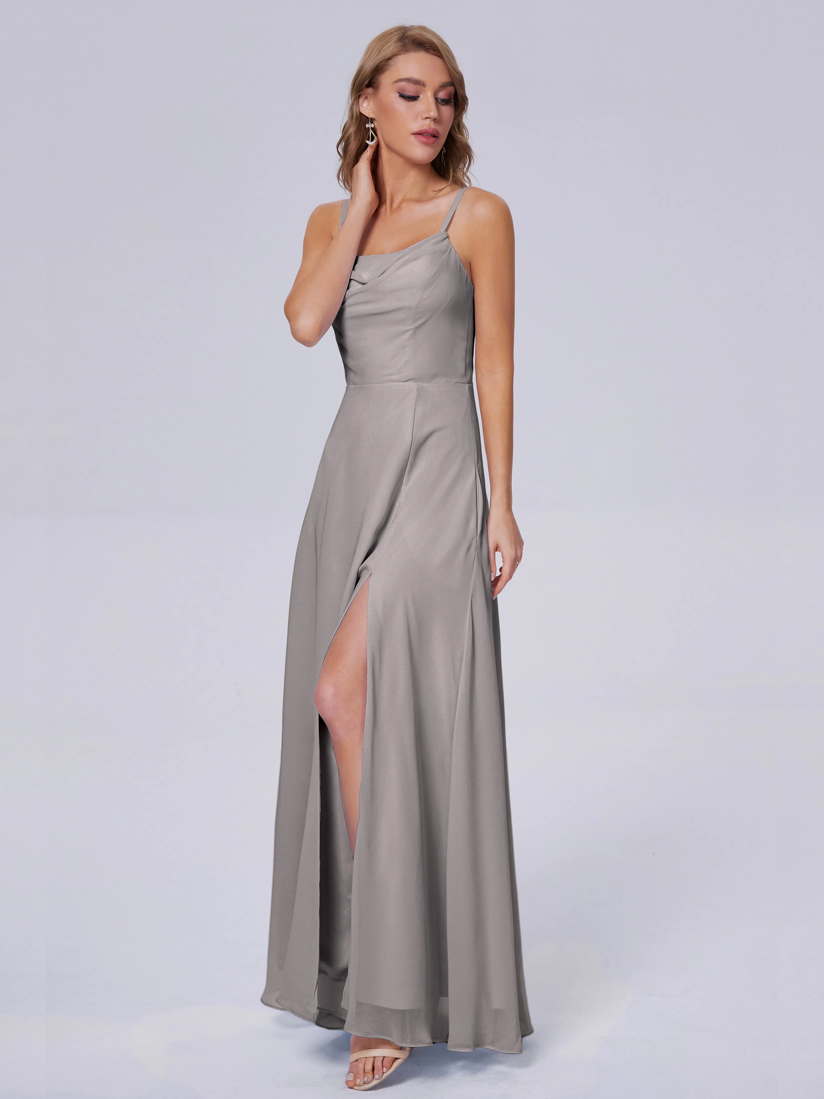 Reese Cute Spaghetti Strap Chiffon Bridesmaid Dress